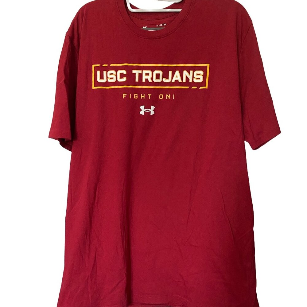 USC University of Southern California Trojans Under Armour Tee Shirt, XL